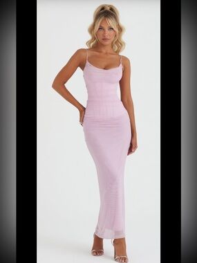 knee length dresses for ladies House of CB Seren Maxi (Pink)| Rent with Iz main image 0